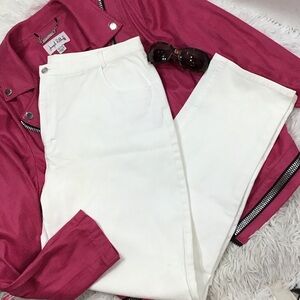 Doncaster White straight leg jeans 16